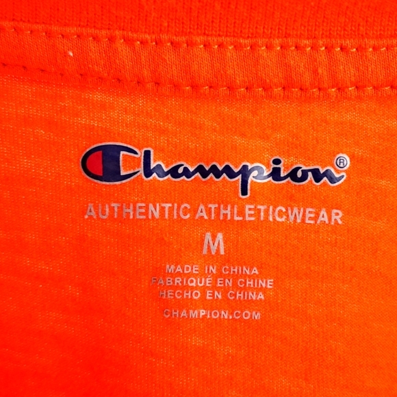 Champion Youth Long Sleeve Tshirt Orange sz M - Picture 3 of 4
